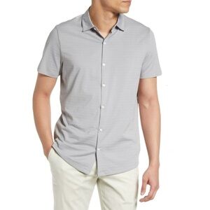 Robert Barakett Knit Mens Shirt Large Moon Dust